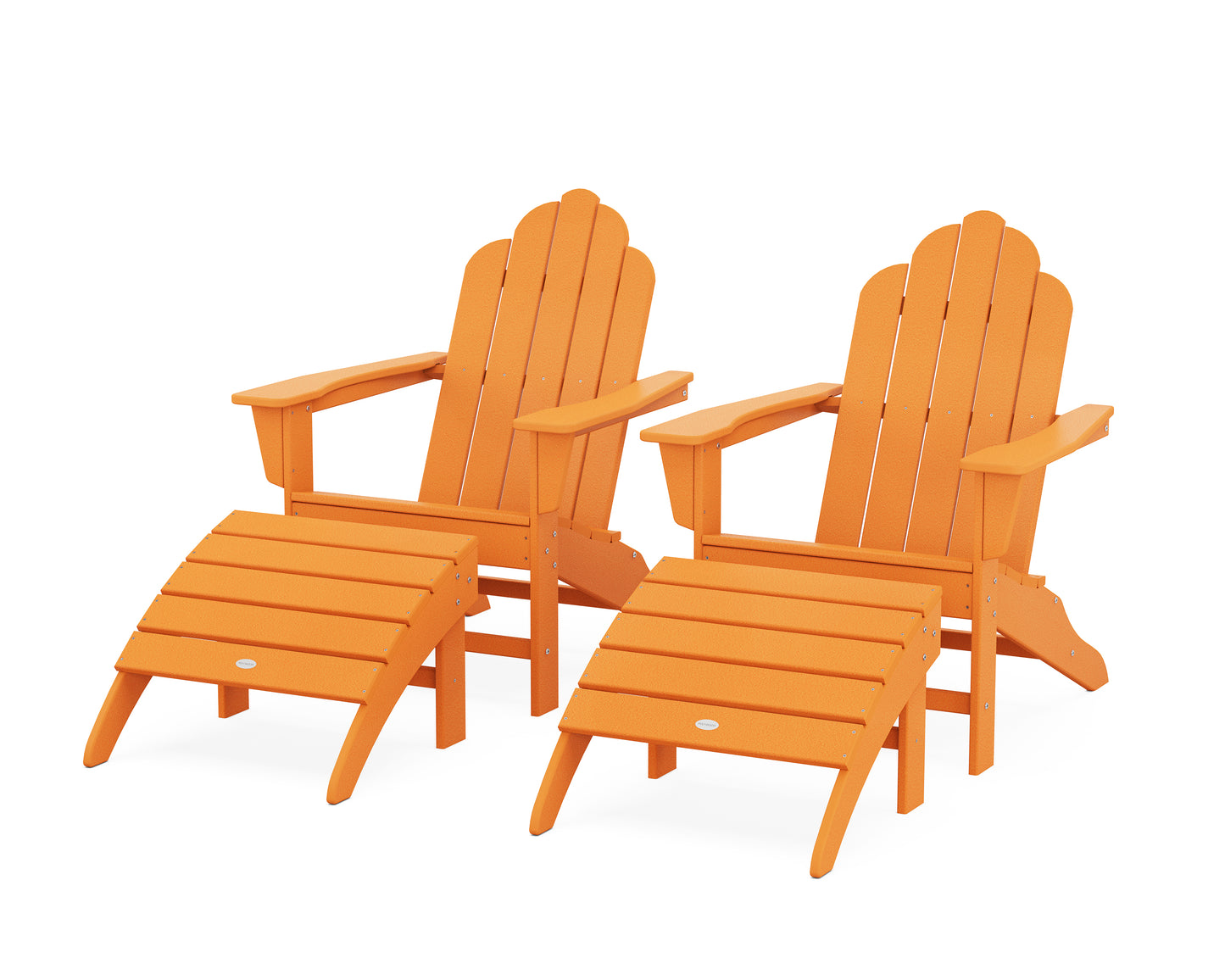 Long Island Adirondack Chair 4-Piece Set with Ottomans