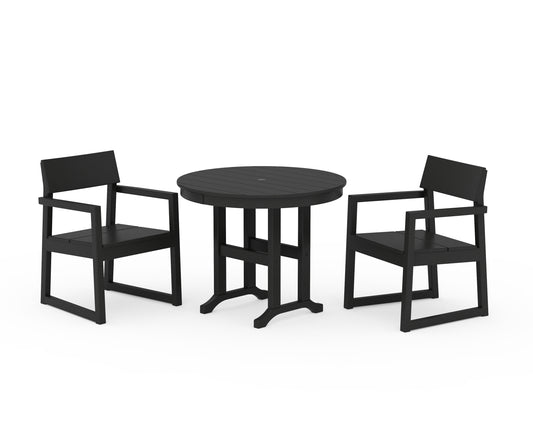 EDGE 3-Piece Round Dining Set