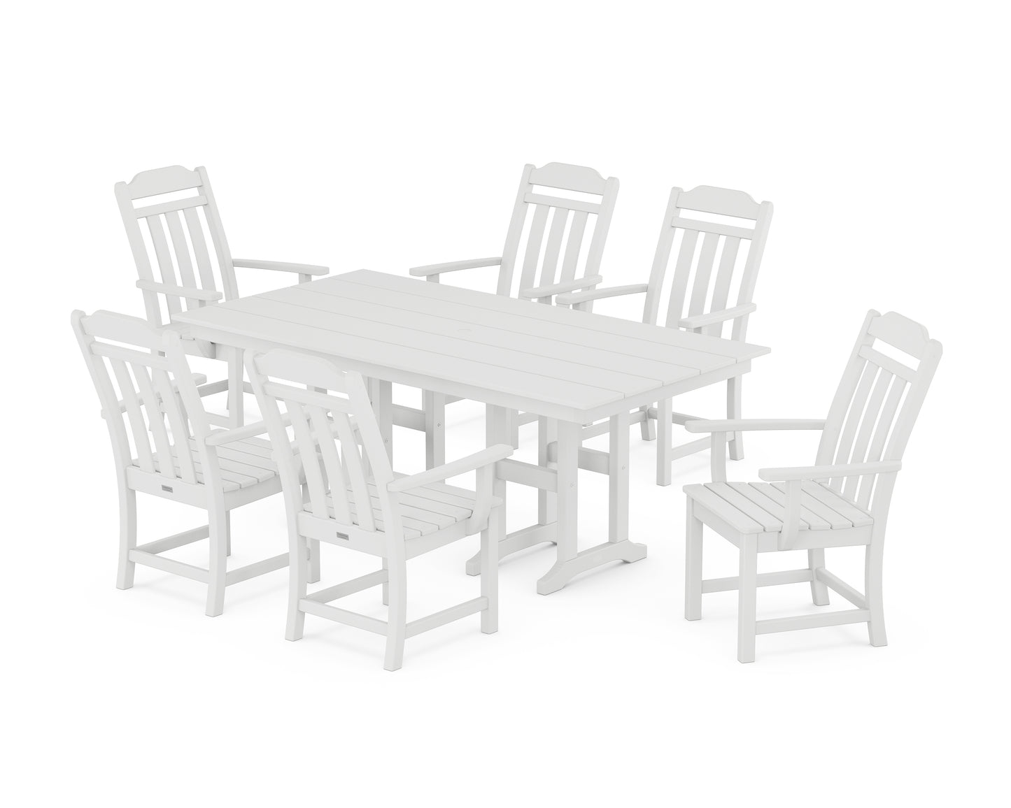 Country Living Arm Chair 7-Piece Farmhouse Dining Set