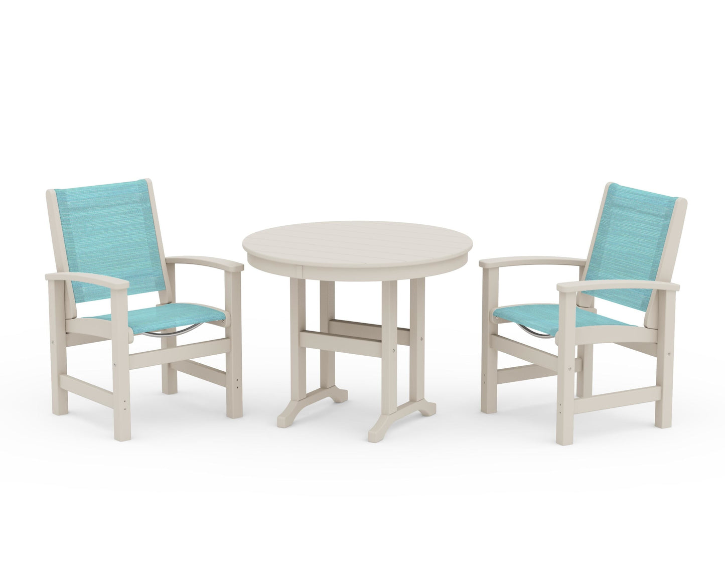 Coastal 3-Piece Round Dining Set