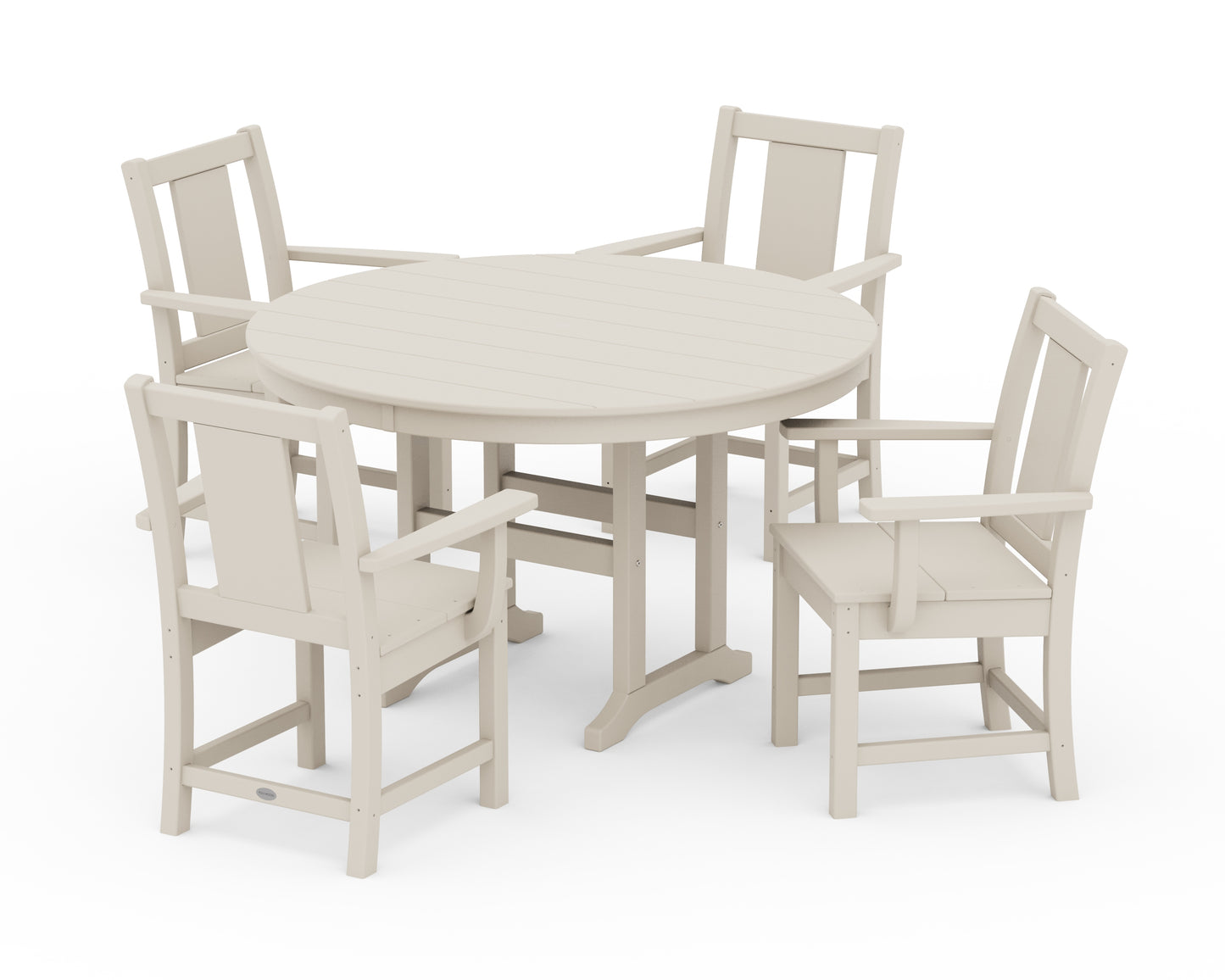 Prairie 5-Piece Round Farmhouse Dining Set