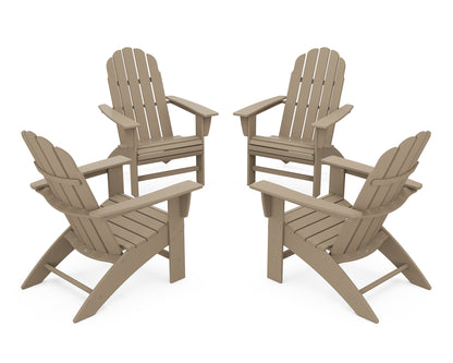 4-Piece Vineyard Curveback Adirondack Chair Conversation Set