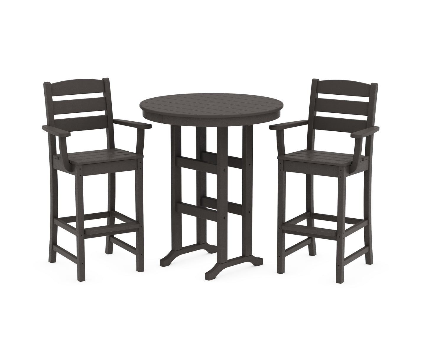 Lakeside 3-Piece Round Bar Arm Chair Set