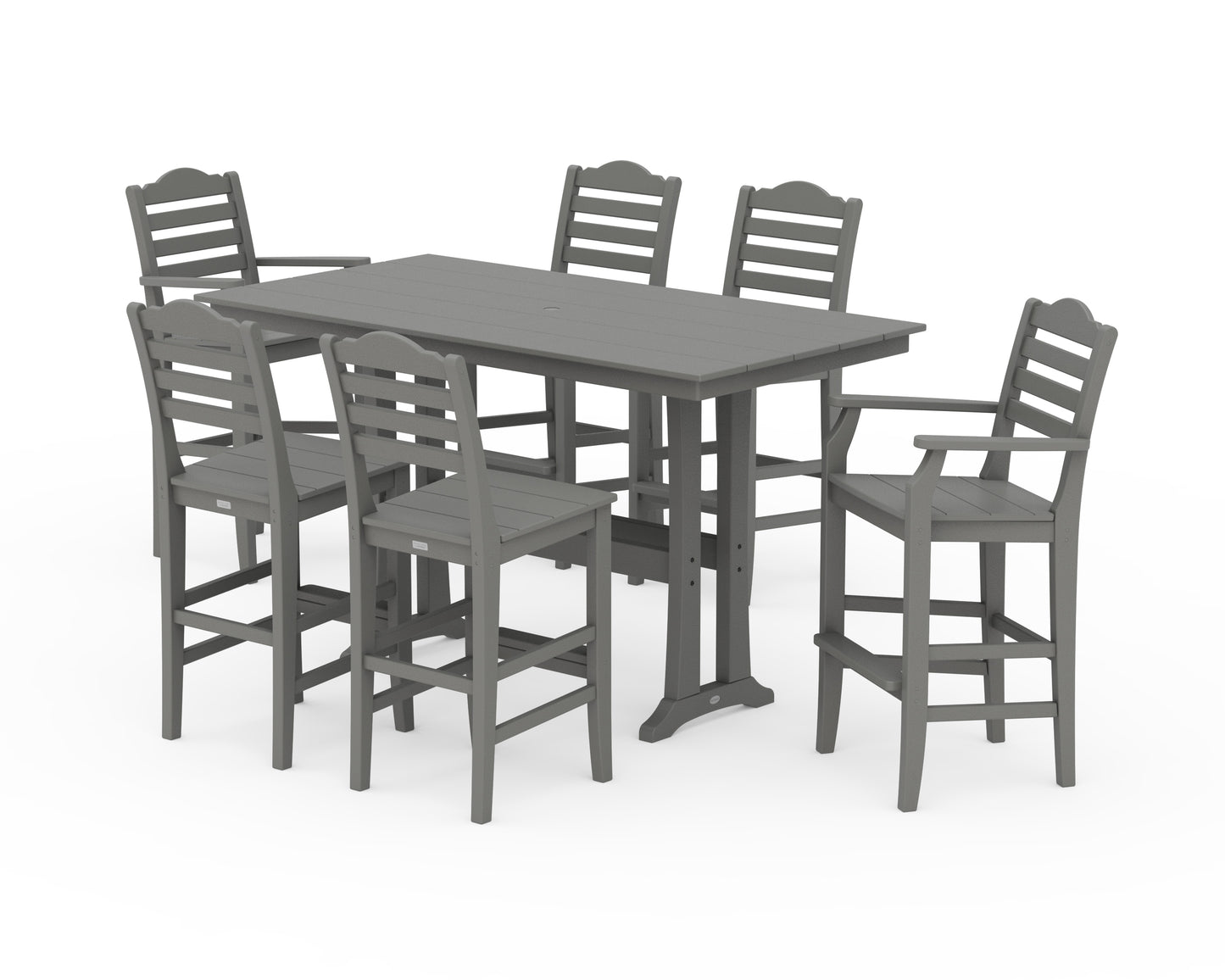 Savannah 7-Piece Farmhouse Bar Set with Trestle Legs