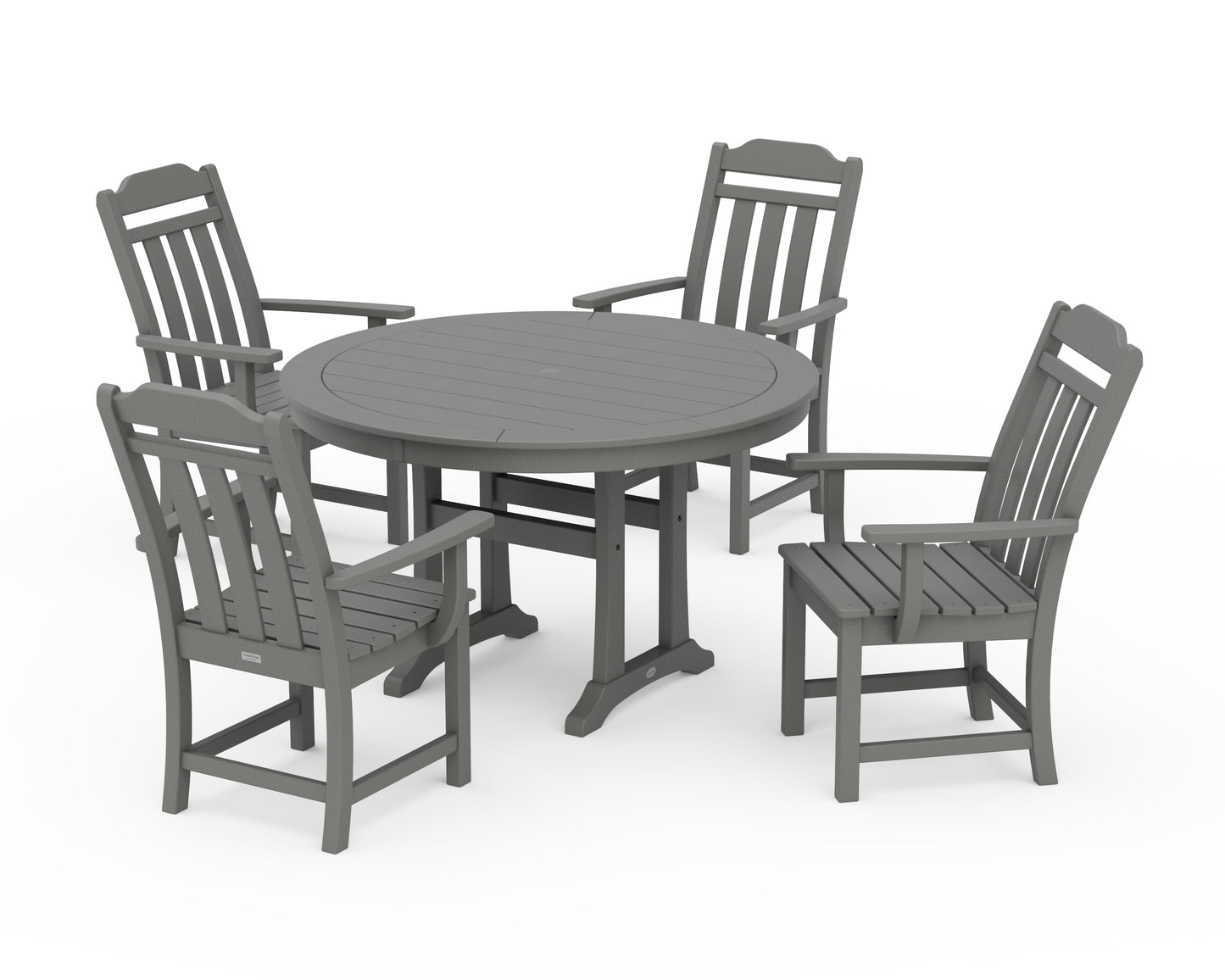 Cottage 5-Piece Round Dining Set with Trestle Legs