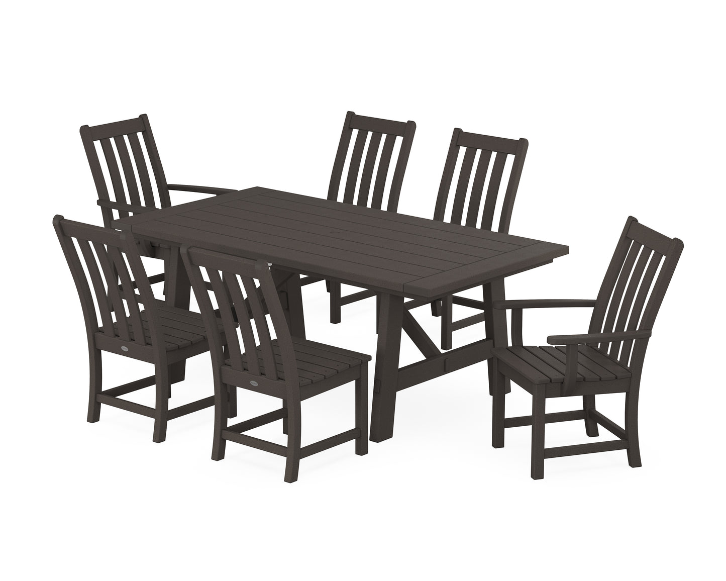 Vineyard 7-Piece Rustic Farmhouse Dining Set