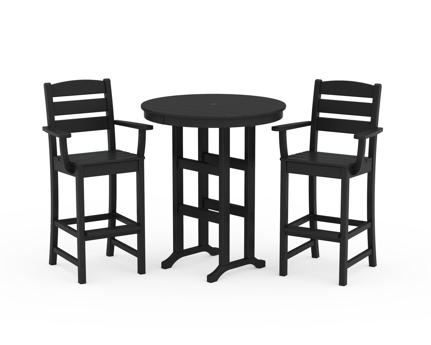 Lakeside 3-Piece Round Bar Arm Chair Set