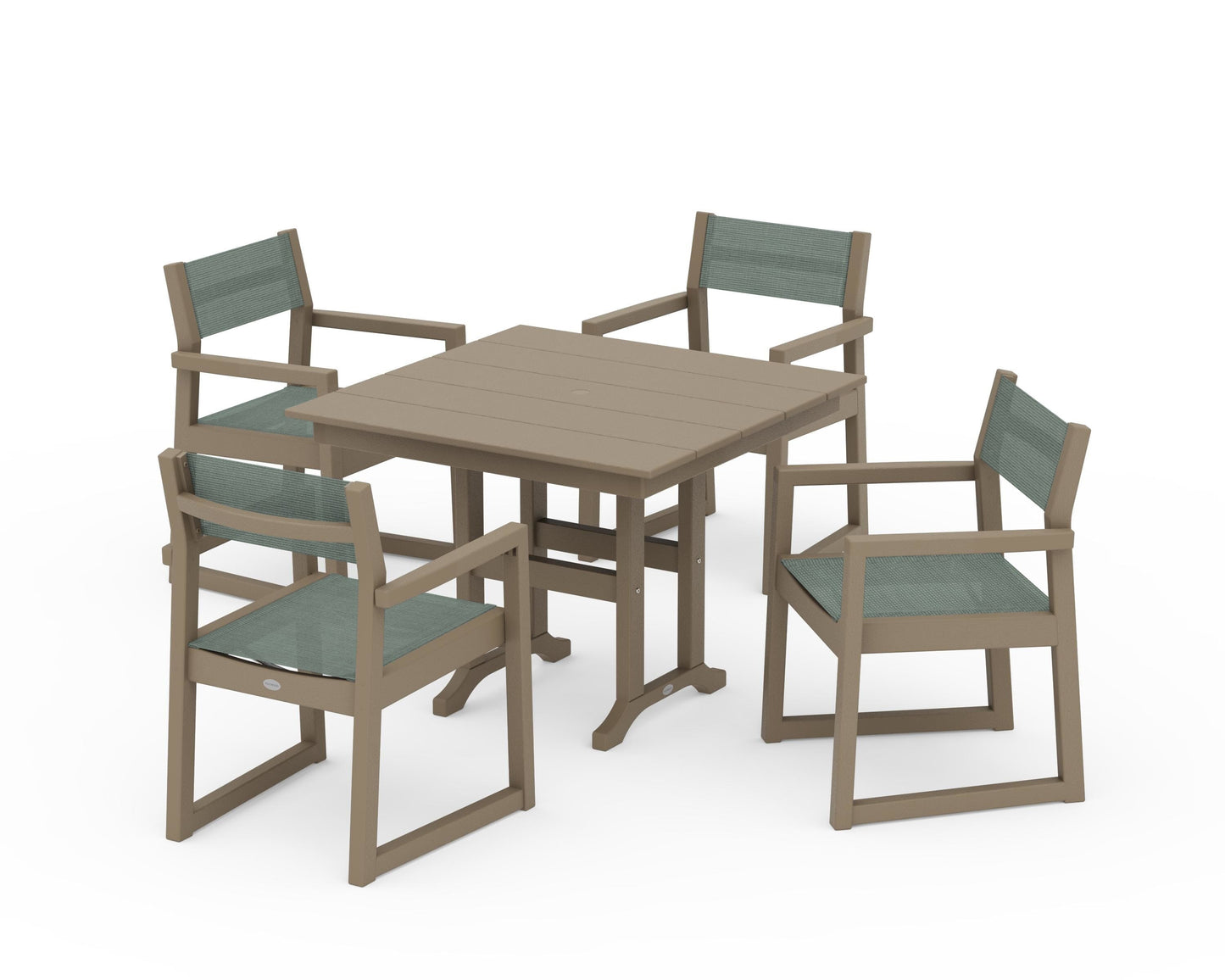 EDGE Sling Arm Chair 5-Piece Farmhouse Dining Set