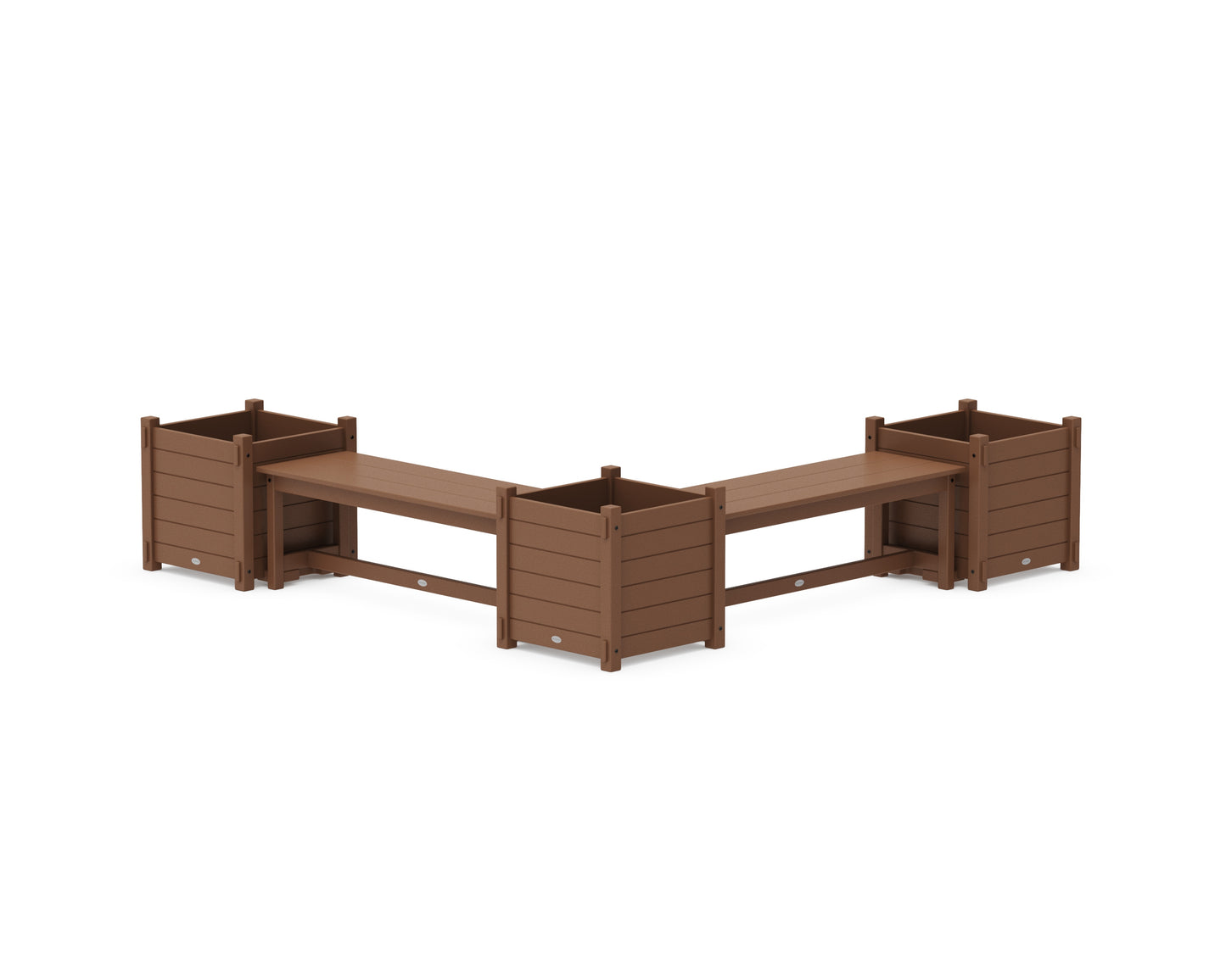 48" Nautical L- Shaped Planter Bench Corner Set - Large