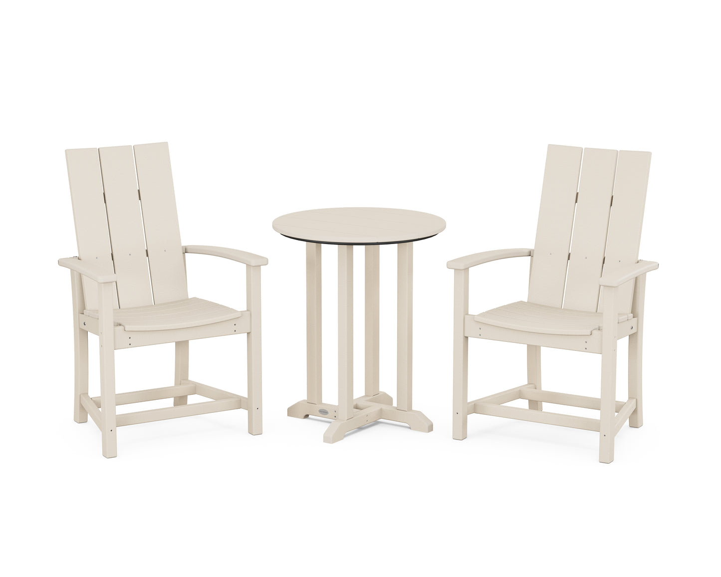 Modern Adirondack 3-Piece Round Farmhouse Dining Set