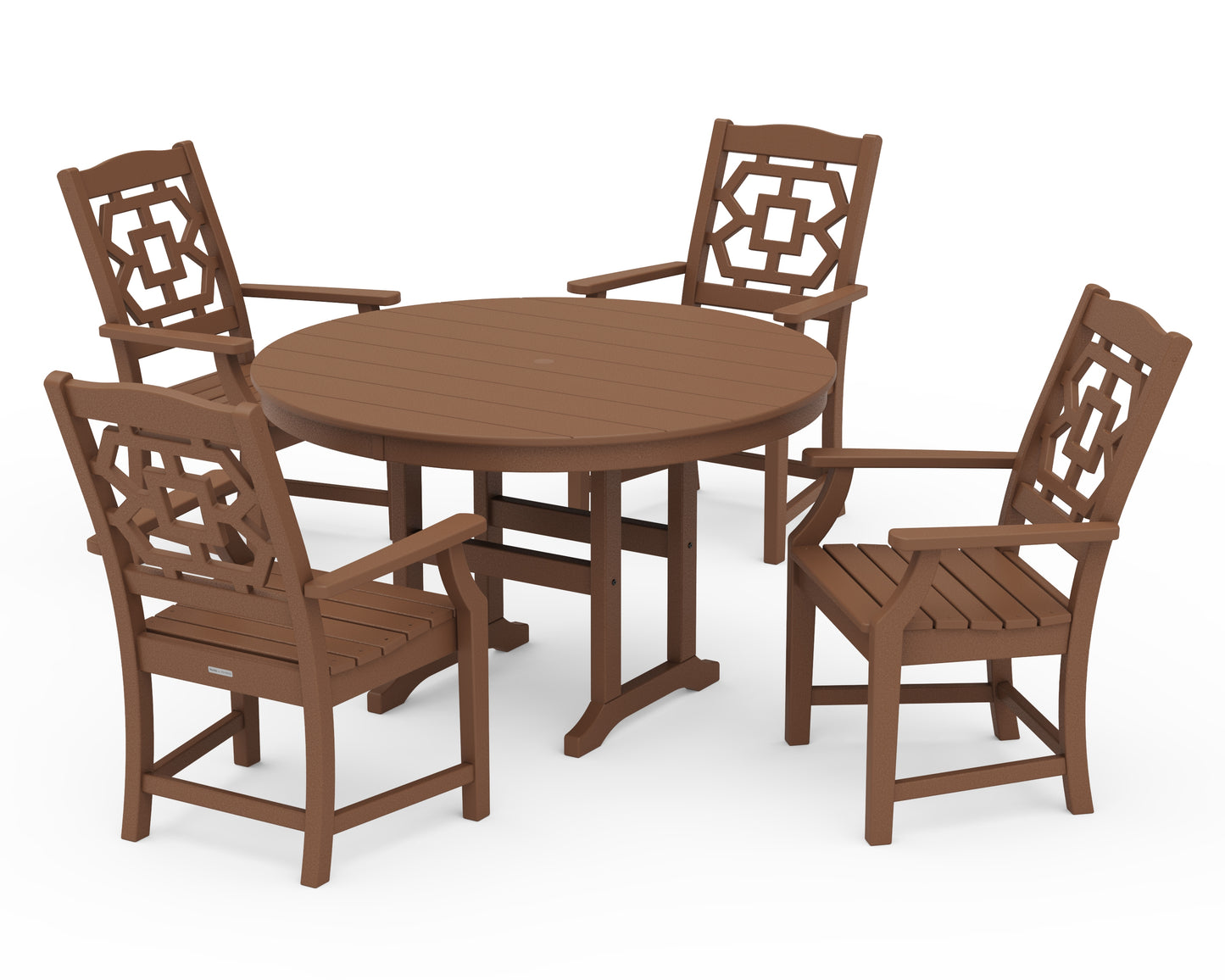 Chinoiserie 5-Piece Round Farmhouse Dining Set