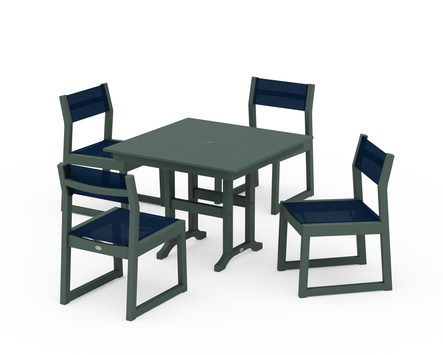 EDGE Sling Side Chair 5-Piece Farmhouse Dining Set