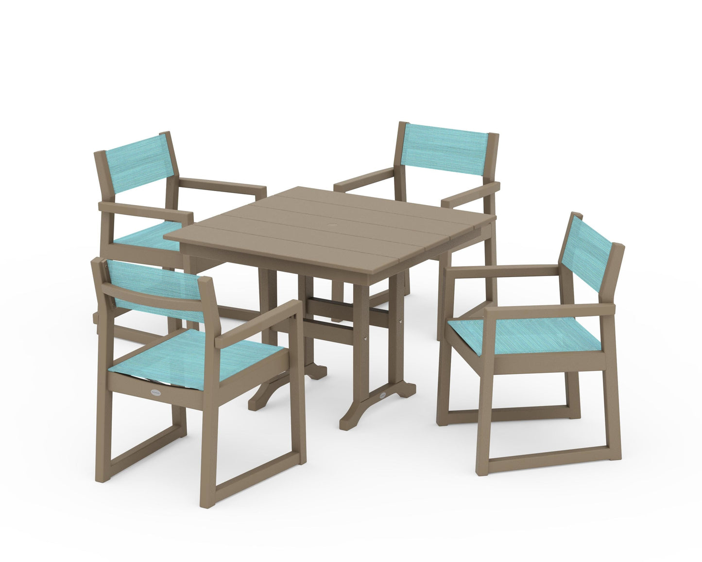 EDGE Sling Arm Chair 5-Piece Farmhouse Dining Set