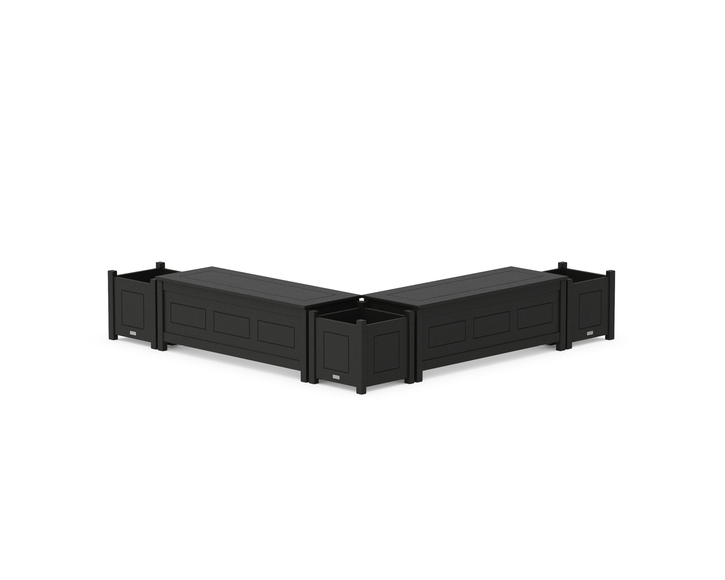 48" Country Living L- Shaped Planter Storage Bench Corner Set