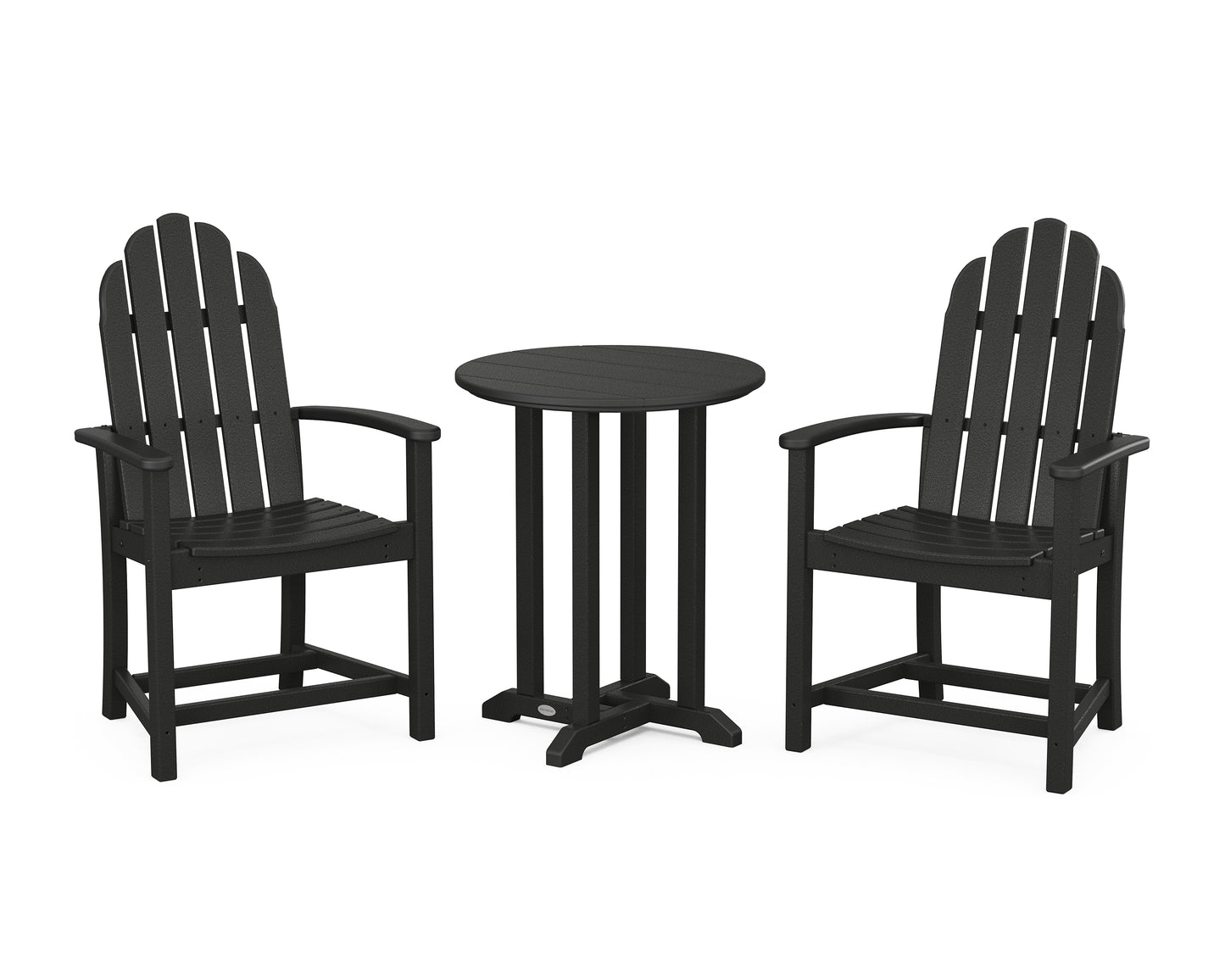 Classic Adirondack 3-Piece Round Bistro Dining Set