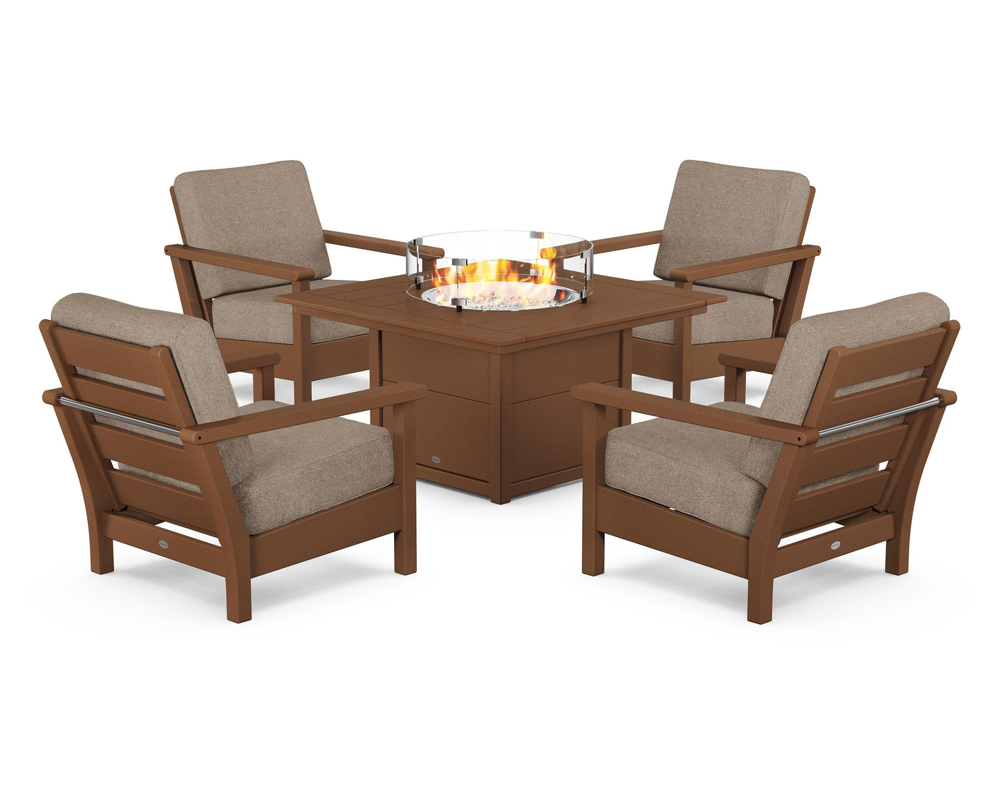 Harbour 5-Piece Conversation Set with Fire Pit Table