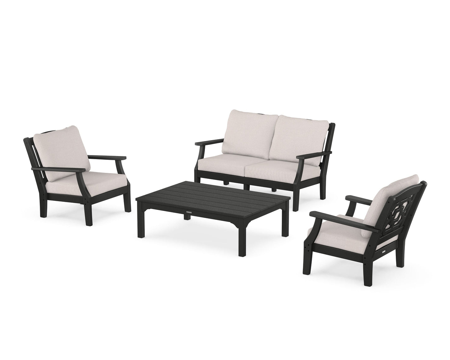 Chinoiserie 4-Piece Deep Seating Set with Loveseat