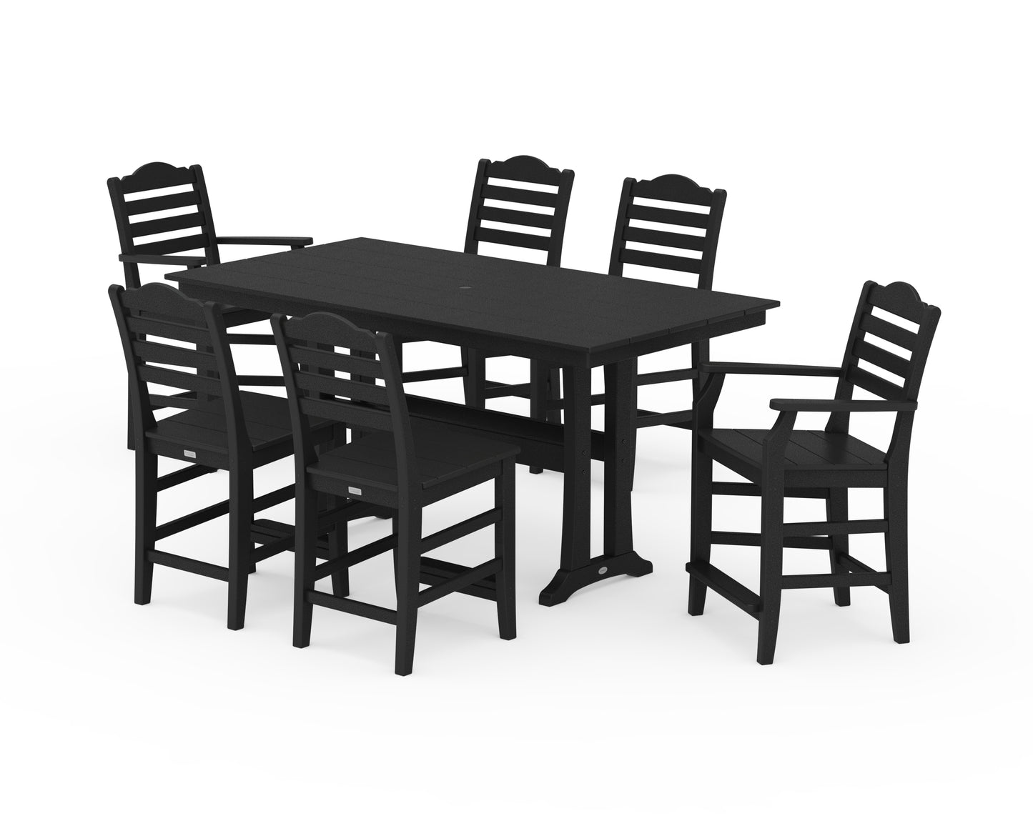 Savannah 7-Piece Farmhouse Counter Set with Trestle Legs