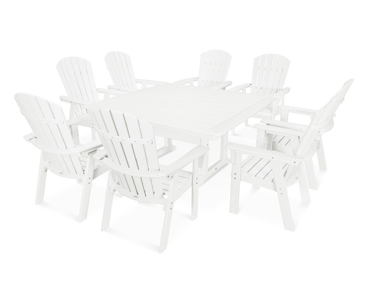 Nautical Adirondack 9-Piece Trestle Dining Set