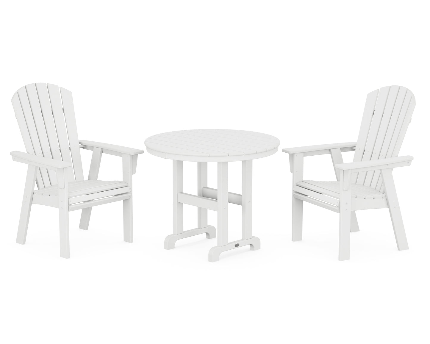 Nautical Adirondack 3-Piece Round Dining Set