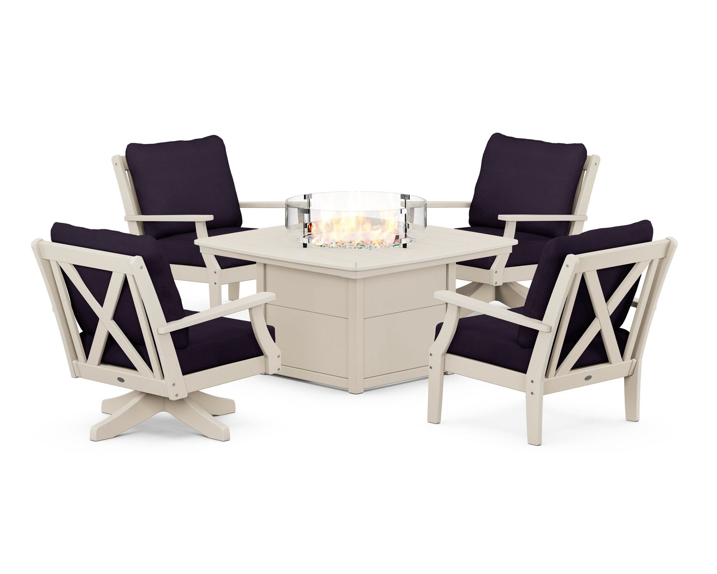 Braxton 5-Piece Deep Seating Set with Fire Table