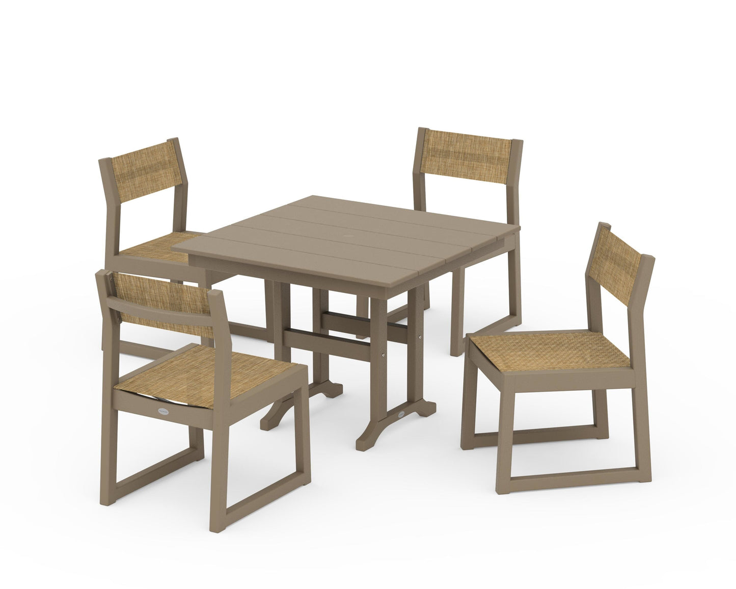 EDGE Sling Side Chair 5-Piece Farmhouse Dining Set
