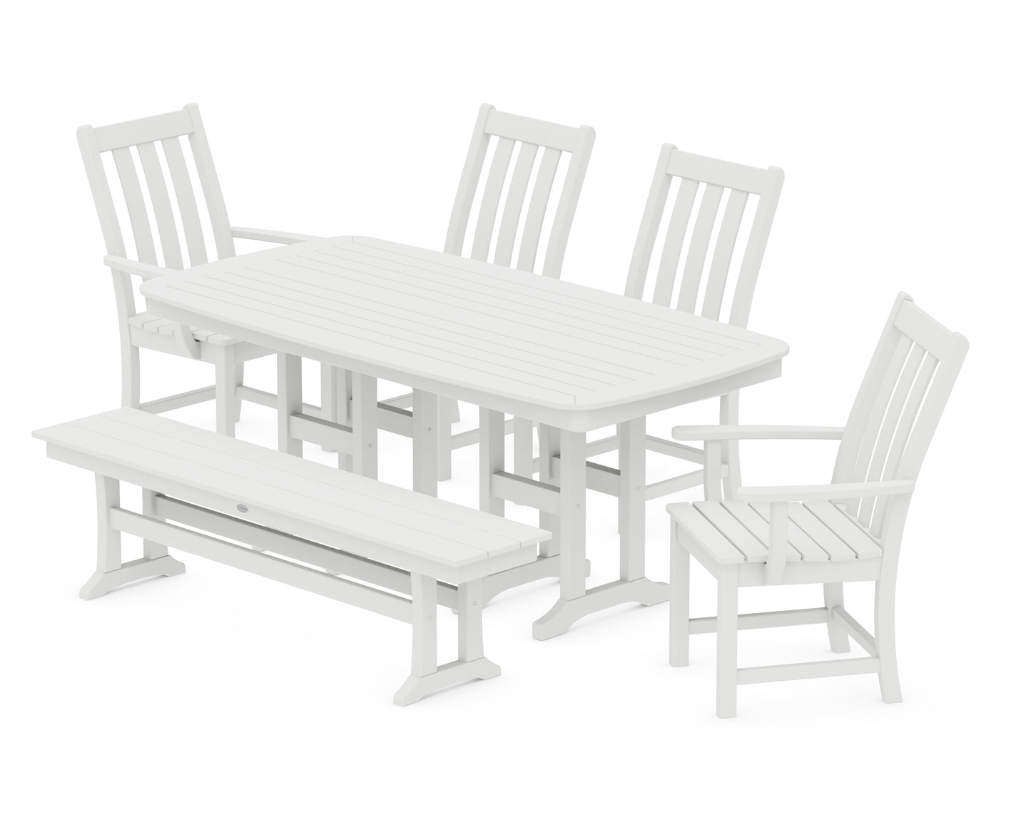 Vineyard 6-Piece Dining Set with Bench
