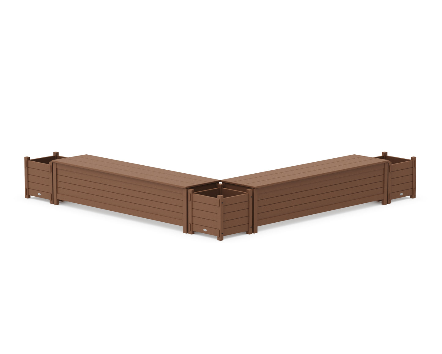 72" Nautical L- Shaped Planter Storage Bench Corner Set