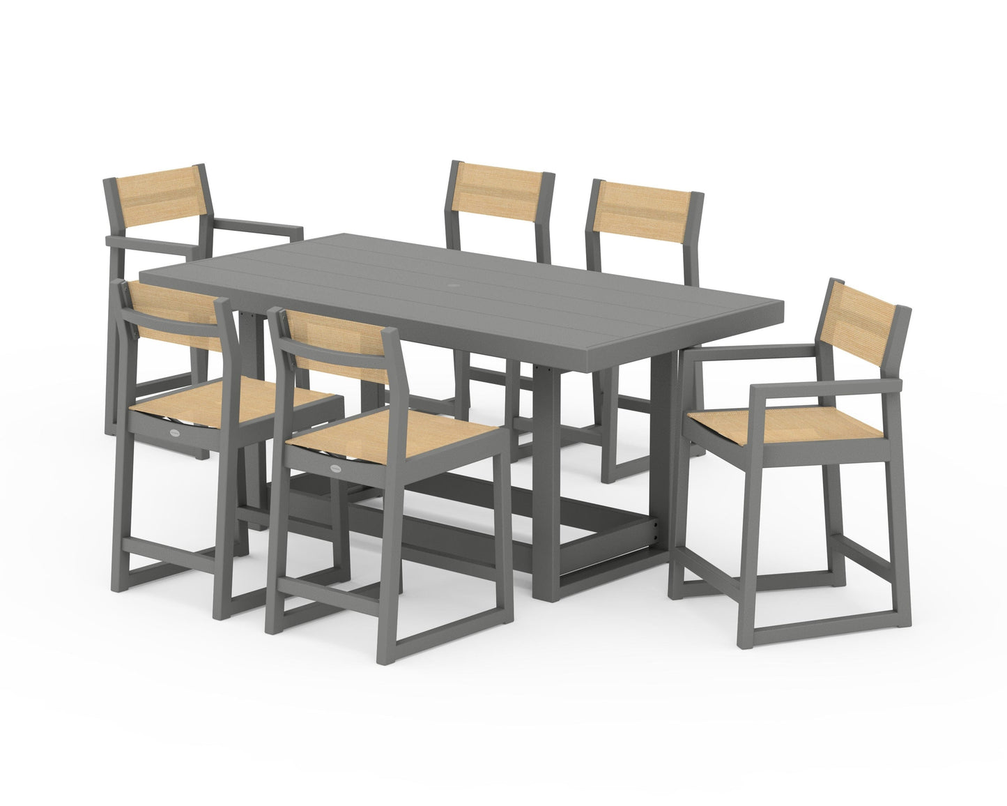 EDGE Sling 7-Piece Counter Table Set