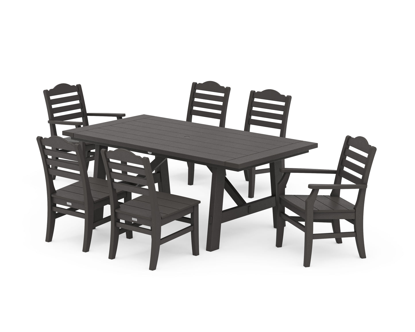 Savannah 7-Piece Rustic Farmhouse Dining Set