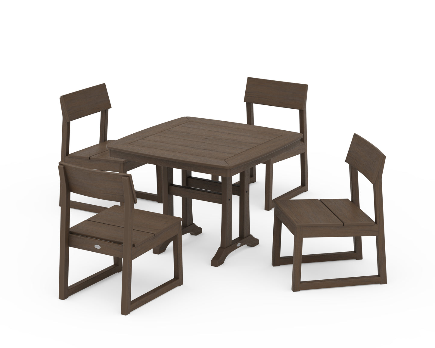 EDGE Side Chair 5-Piece Dining Set with Trestle Legs