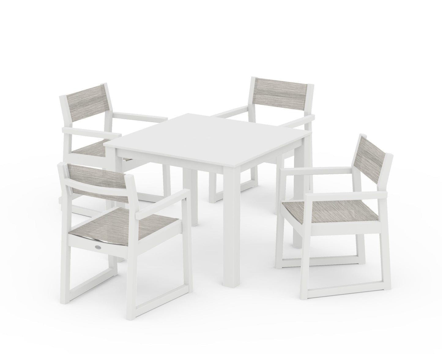 EDGE Sling Arm Chair 5-Piece Parsons Dining Set