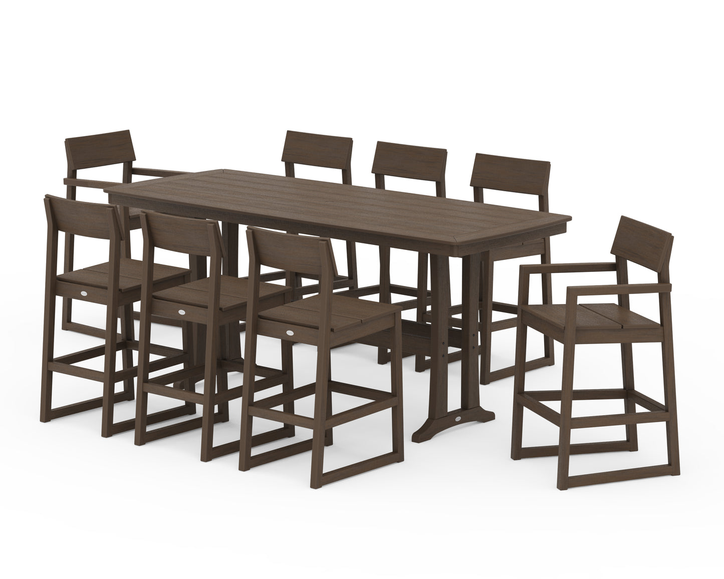 EDGE 9-Piece Bar Set with Trestle Legs