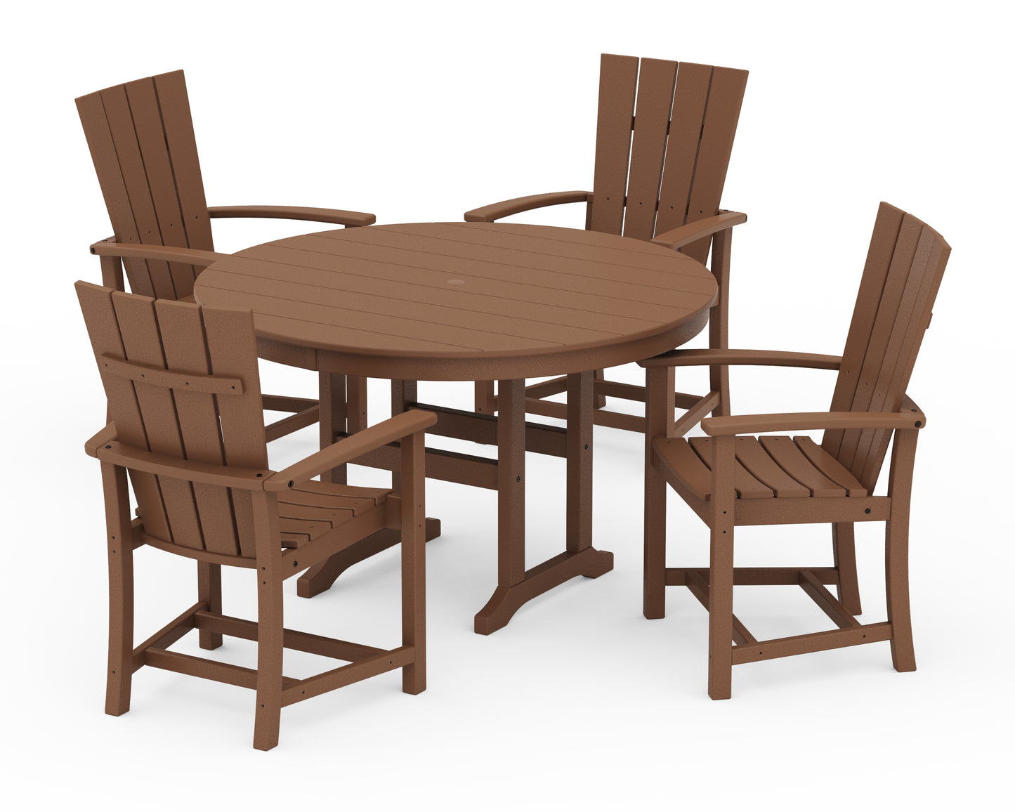 Quattro 5-Piece Round Farmhouse Dining Set