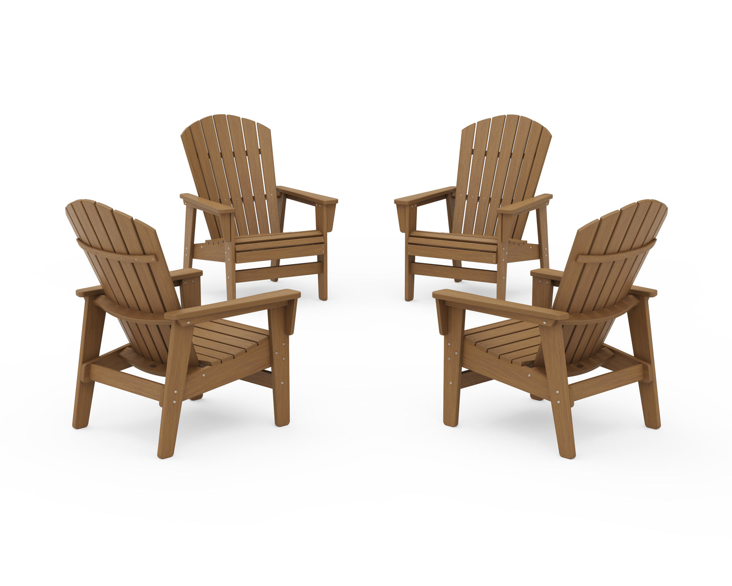 4-Piece Nautical Grand Upright Adirondack Chair Conversation Set