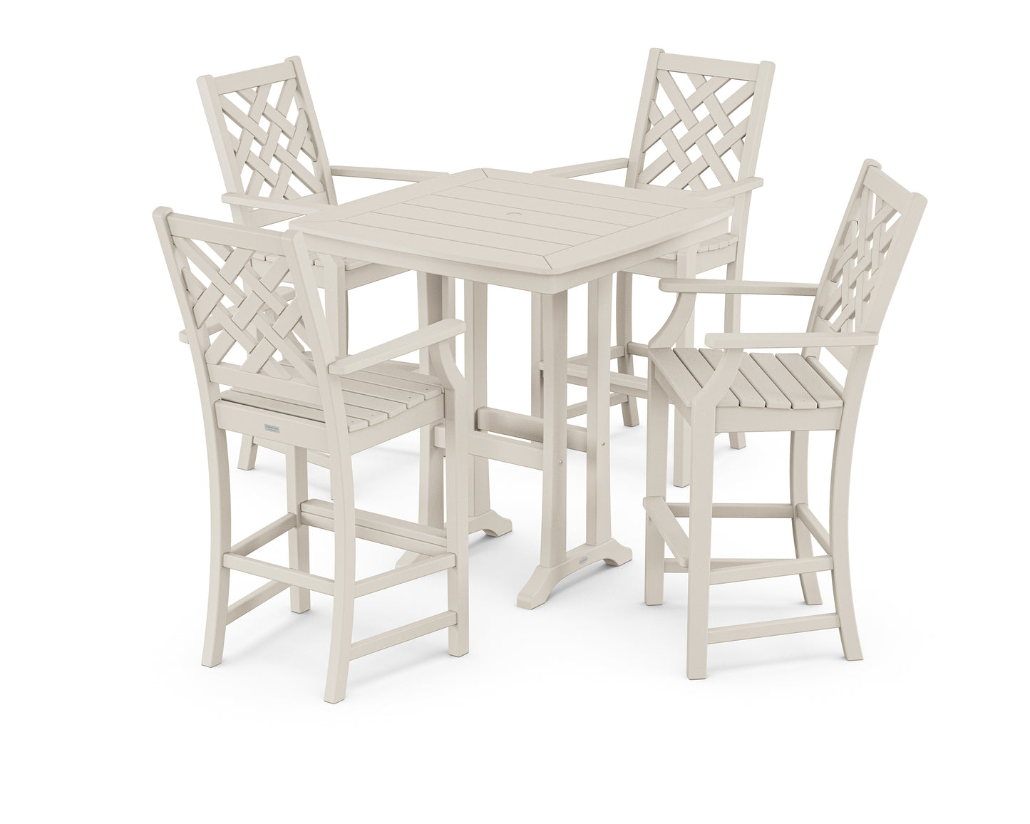 Wovendale 5-Piece Bar Set with Trestle Legs