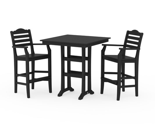Savannah 3-Piece Farmhouse Bar Set with Trestle Legs
