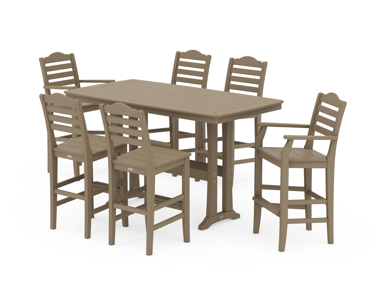 Savannah 7-Piece Bar Set with Trestle Legs