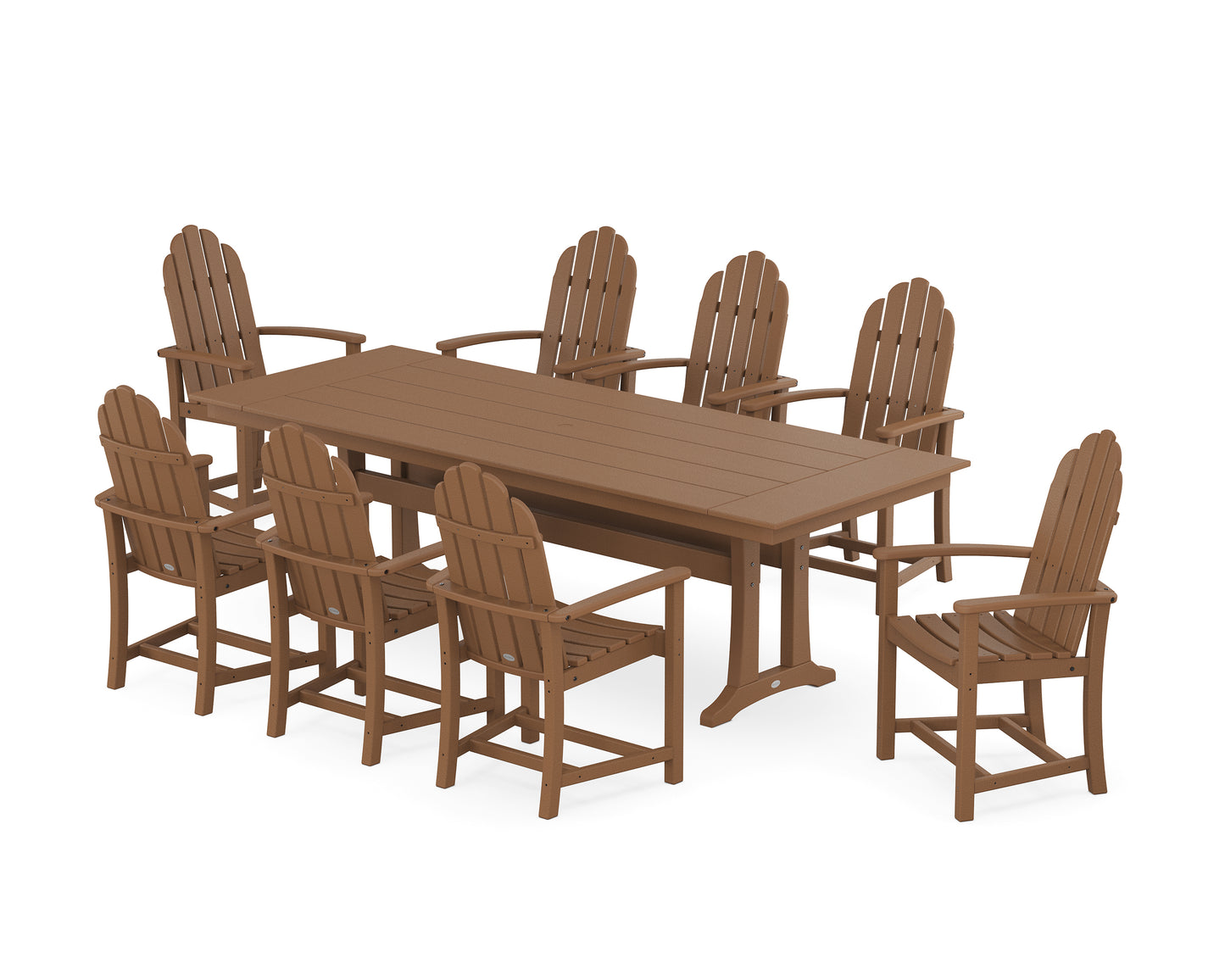 Classic Adirondack 9-Piece Farmhouse Dining Set with Trestle Legs