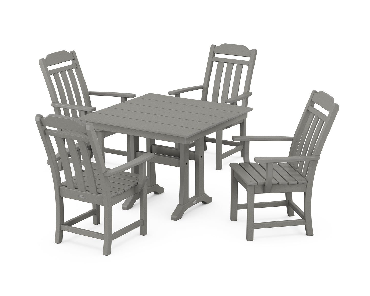 Cottage 5-Piece Farmhouse Dining Set with Trestle Legs