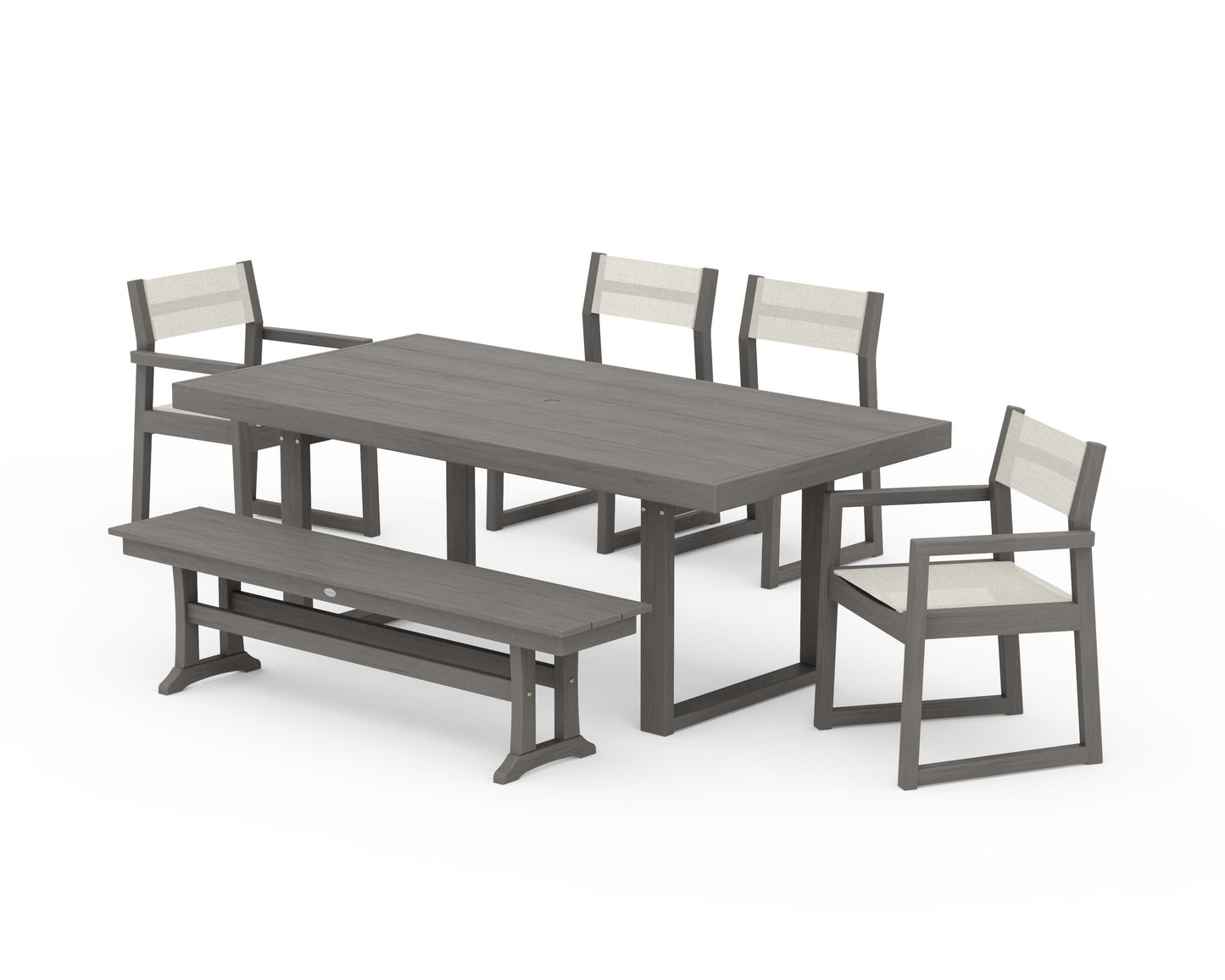 EDGE Sling 6-Piece Dining Set with Bench