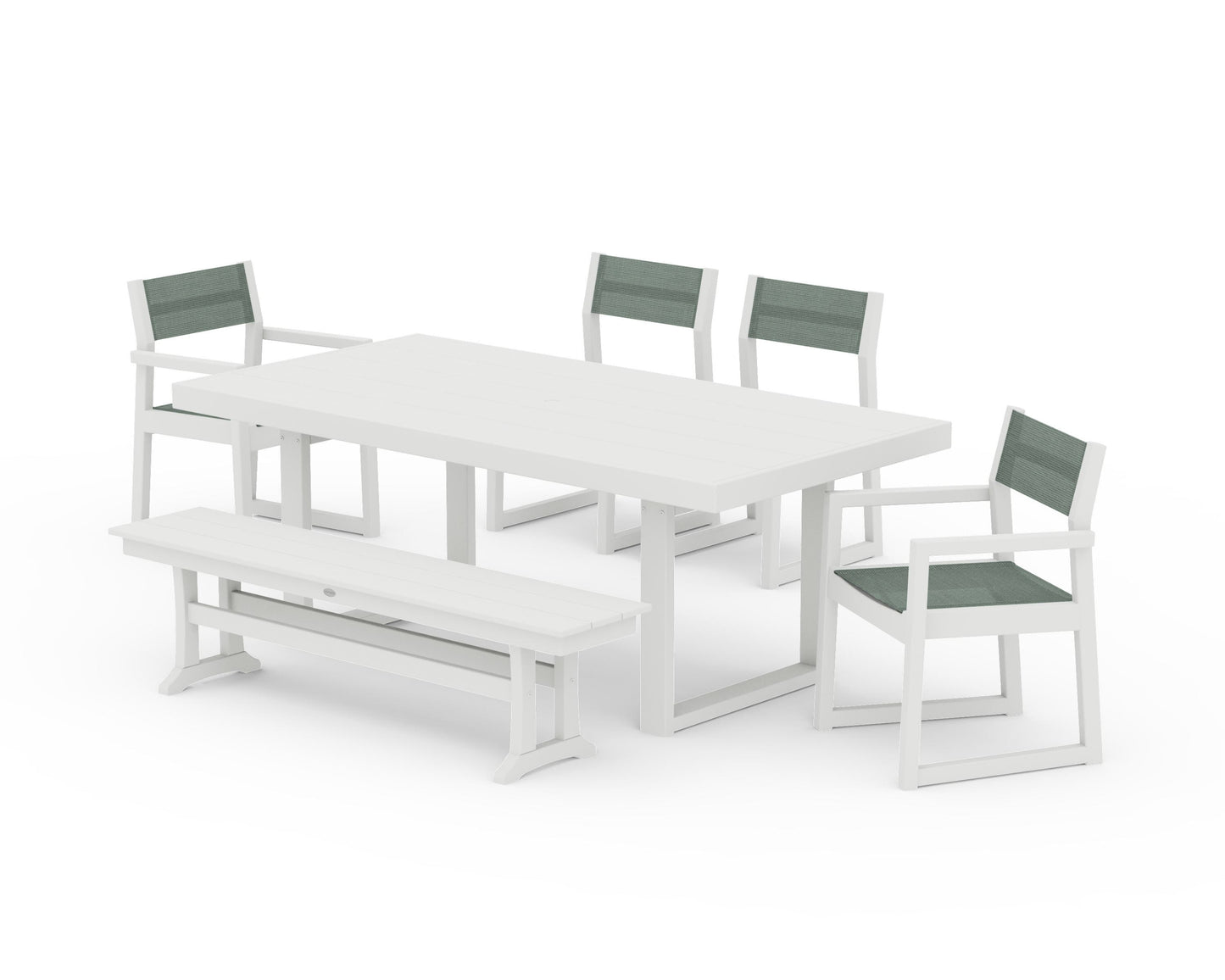 EDGE Sling 6-Piece Dining Set with Bench