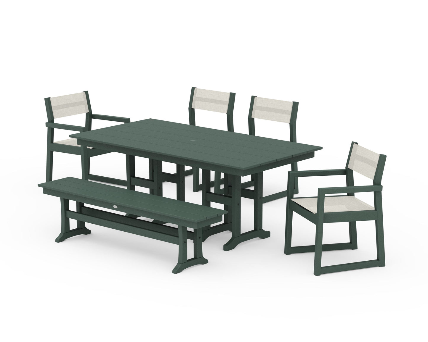 EDGE Sling 6-Piece Farmhouse Dining Set