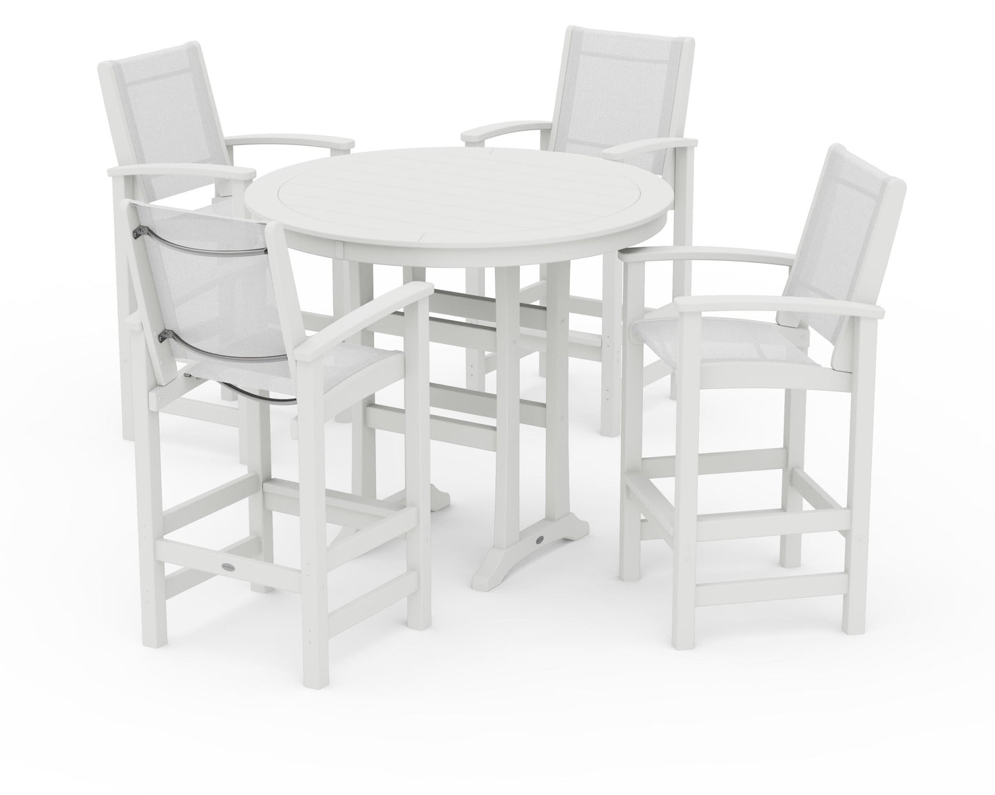 Coastal 5-Piece Nautical Trestle Bar Set