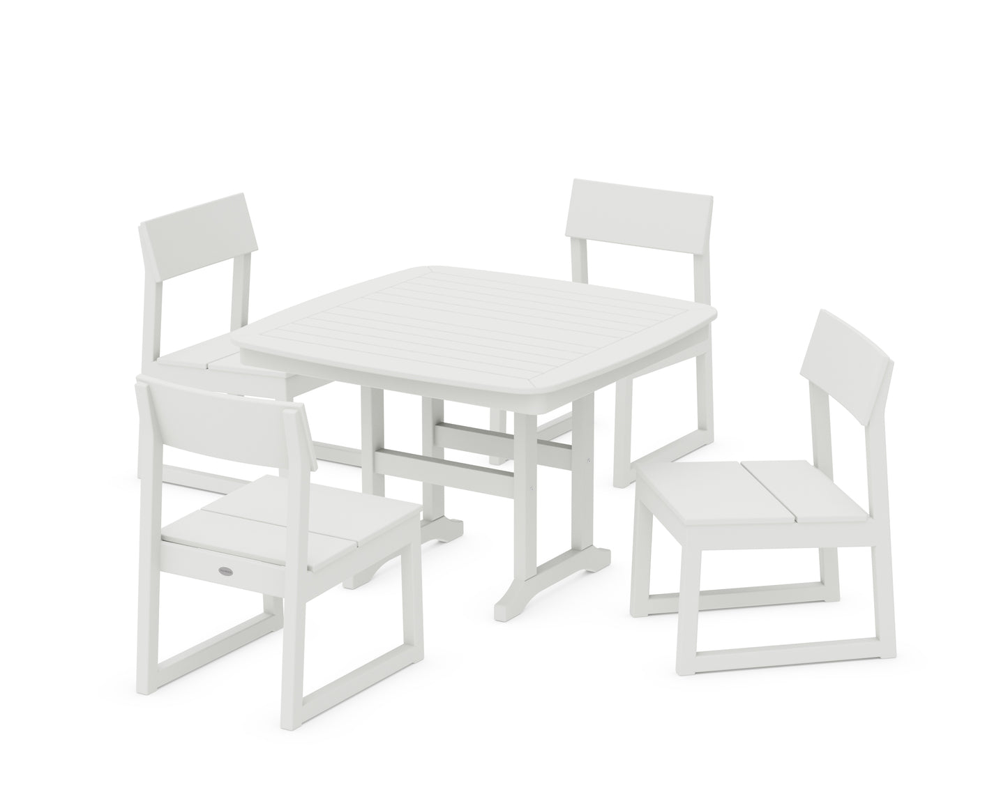 EDGE Side Chair 5-Piece Dining Set with Trestle Legs