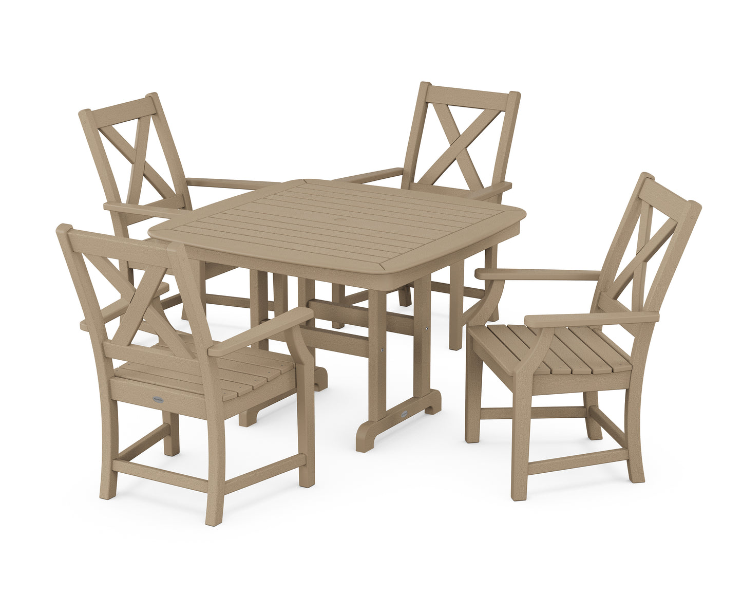 Braxton 5-Piece Dining Set with Trestle Legs