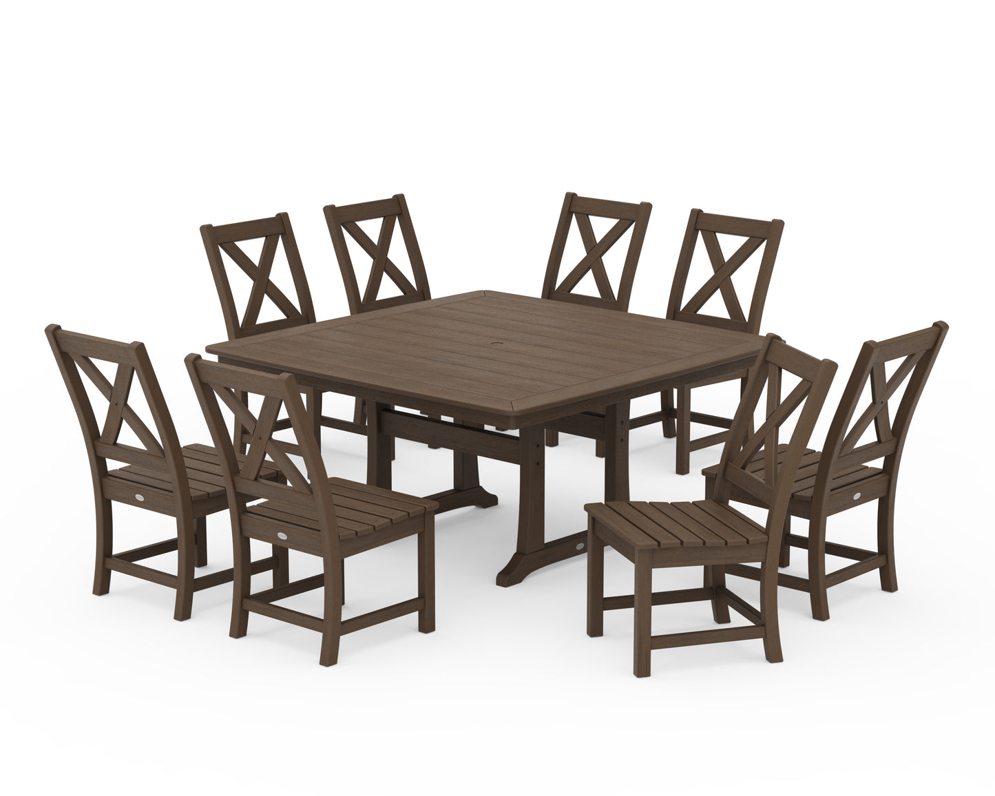 Braxton 9-Piece Nautical Trestle Dining Set