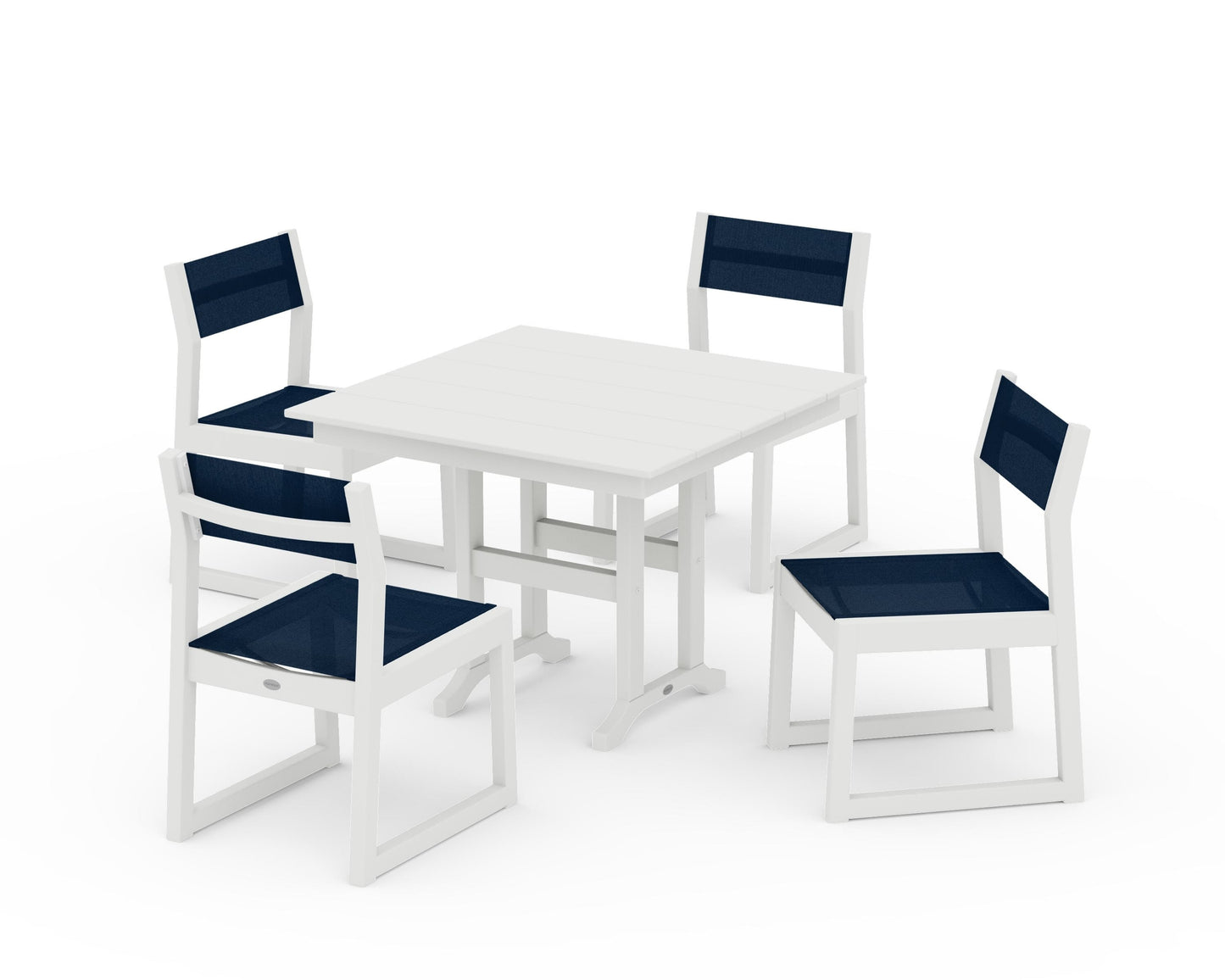 EDGE Sling Side Chair 5-Piece Farmhouse Dining Set