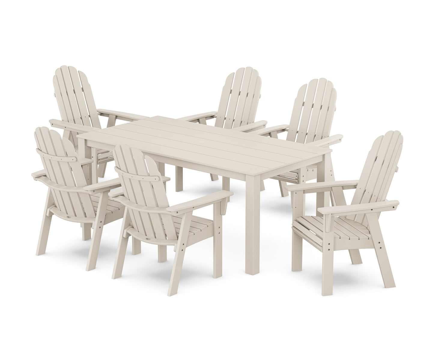 Vineyard Curveback Adirondack 7-Piece Parsons Dining Set