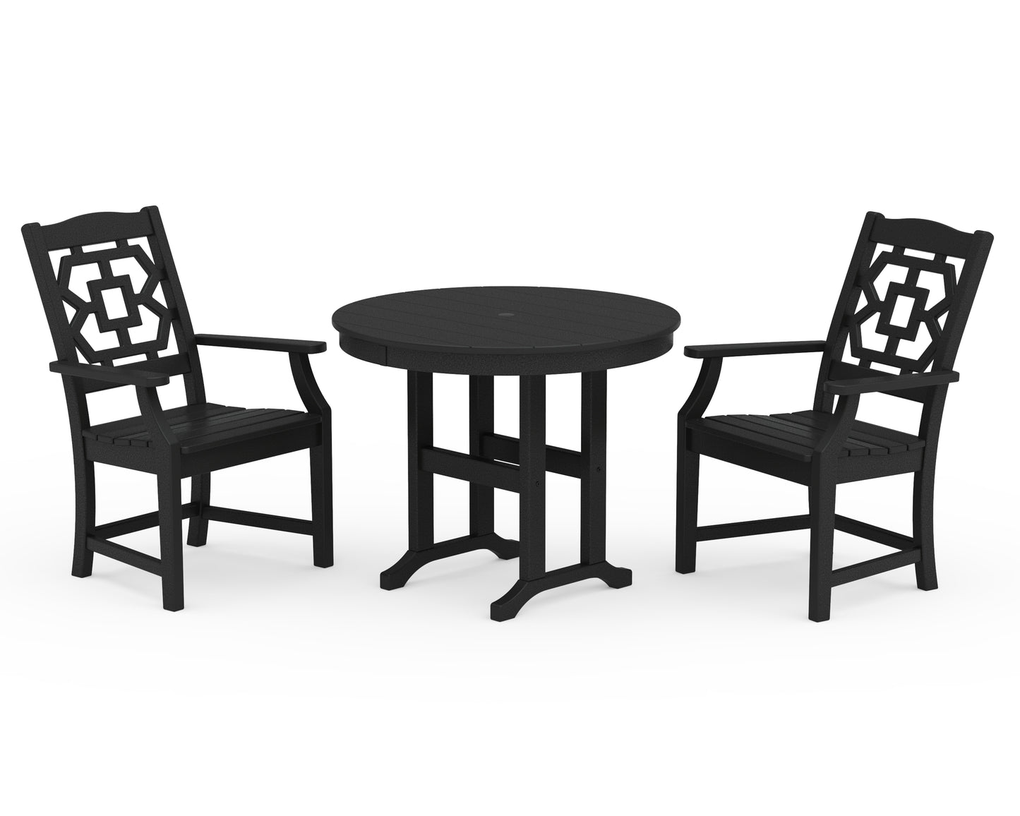 Chinoiserie 3-Piece Farmhouse Dining Set